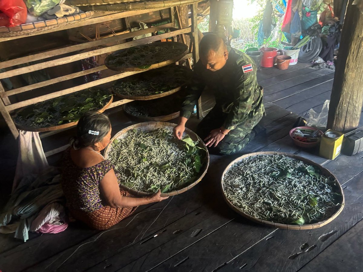 army2pr's tweet image. ชุดปฏิบัติการโครงการส่งเสริมศิลปาชีพบ้านหนองแคน (ร.3 พัน.2) เยี่ยมเยียนและติดตามผลการปฏิบัติงานของ กลุ่มสมาชิกทอผ้า, ปักผ้าไหม และปลูกหม่อนเลี้ยงไหม ต.หนองแคน อ.ดงหลวง จ.มุกดาหาร 
#กองพันย่าโม 
#กองทัพภาคที่2 
#กองทัพบก