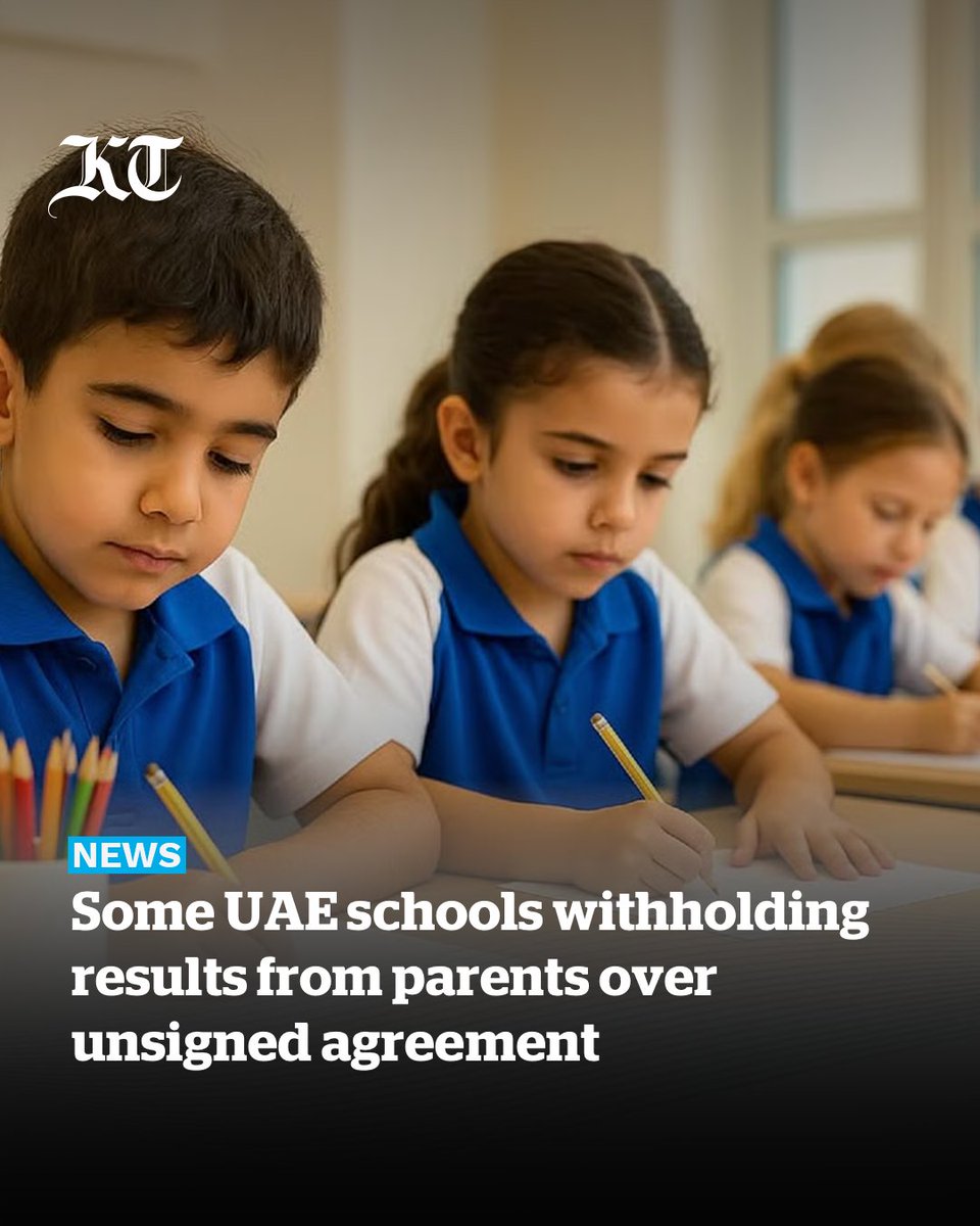 khaleejtimes's tweet image. Some UAE schools withholding results from parents over unsigned agreement
khaleejtimes.com/uae/education/…