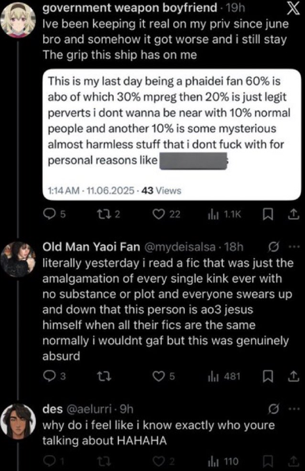 gh53h54w2's tweet photo. you people are genuinely insufferable to go after writers when google docs is free, but i expect nothing less from 'making phaidei virgins is misogynistic but making phainon a virgin so mydei can take it himself is cute' crowd. https://t.co/YiYshBy9AV