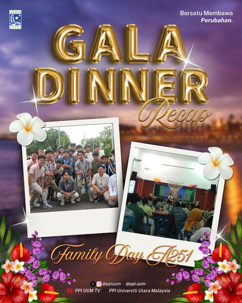 ppiuum's tweet image. Acara keempat dalam rangkaian
Family Day A251 adalah Gala
Dinner!

Malam istimewa ini menjadi puncak kebersamaan, menghadirkan jamuan makan malam, hiburan, serta momen berharga untuk mempererat persaudaraan dan merayakan kebersamaan yang telah terjalin sepanjang acara.