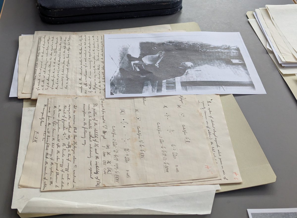 Right now. Niels Bohr Archive. This is the draft where Bohr wrote down his thoughts on the structure of the atom for the first time.