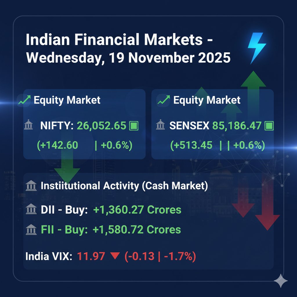 VikkyKumarJha's tweet photo. 📈 Market Turns Green!
NIFTY &amp; SENSEX close higher as both FII &amp; DII show strong buying momentum.
India VIX stays calm — bulls in control! 🟩📊
#StockMarketIndia

#Nifty #Sensex #ShareMarket #FII #DII #MarketUpdate #IndianMarkets #Trading #Invest #FinanceNews #Bullish #NSE #BSE https://t.co/jJvi85qFkk