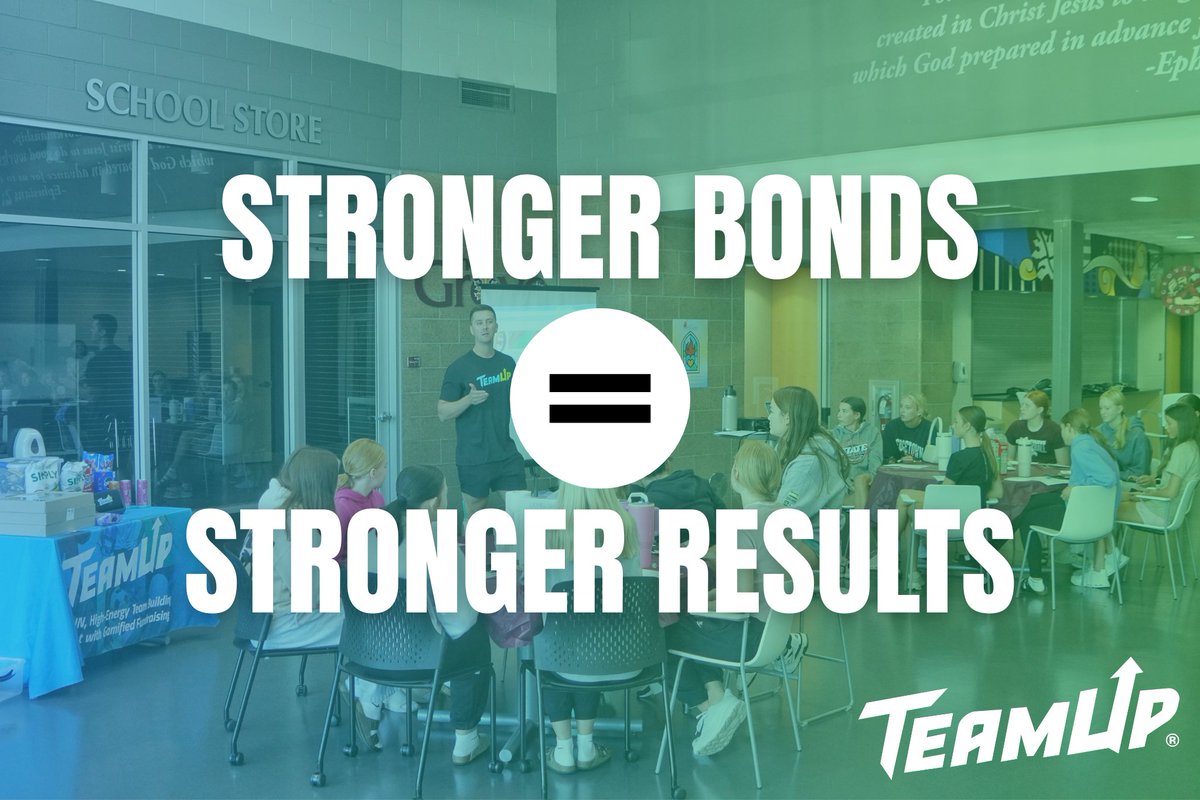 Teamupevent's tweet image. Stronger Bonds = Stronger Results 

Teams that build together are proven to win up to 20% more. 

Time to TeamUp and turn teamwork into your competitive edge! 

#TeamUp #TeamBuilding #Athletes #Coaches #TeamBonding #TeamupwithTeamUp