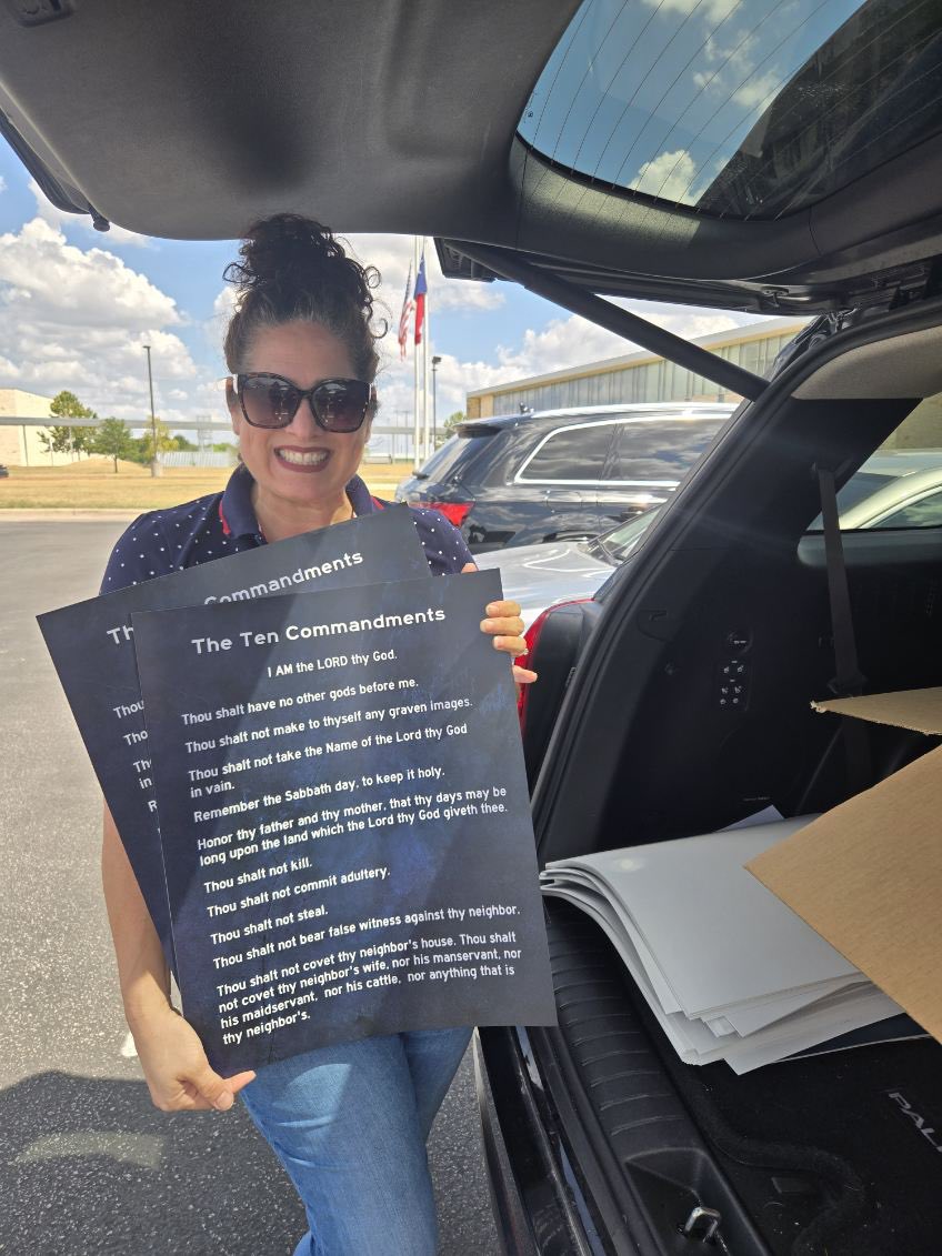 We donated Ten Commandments posters because the printed words are historical, traditional, foundational and life-giving. 

<a href="/RoundRockISD/">Round Rock ISD</a> Superintendent <a href="/HafedhAzaiez/">Dr. Hafedh Azaiez</a> and General Counsel Cynthia Hill chose POORLY. They could have displayed the posters (followed the law) and