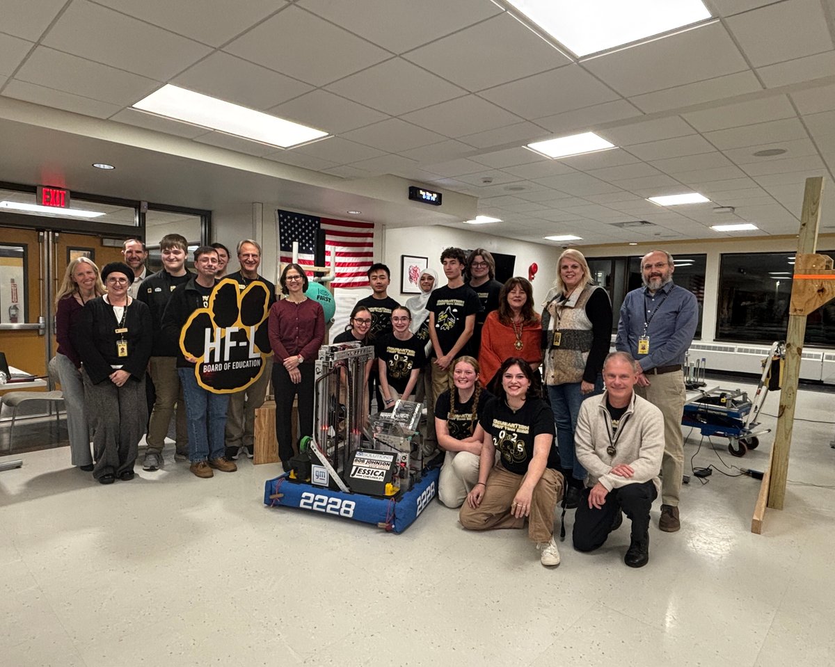 HFLCSD's tweet image. 🎉 Congrats to Gary Stottler &amp;amp; Tim Heywood on receiving the BOE’s Cougar Pride Award! Nominated by Cindy Peterson for their work with the Robotics Team to help repair Bus 27 using a $10 part instead of a costly backordered one. Incredible innovation &amp;amp; teamwork! #WeAreHFL