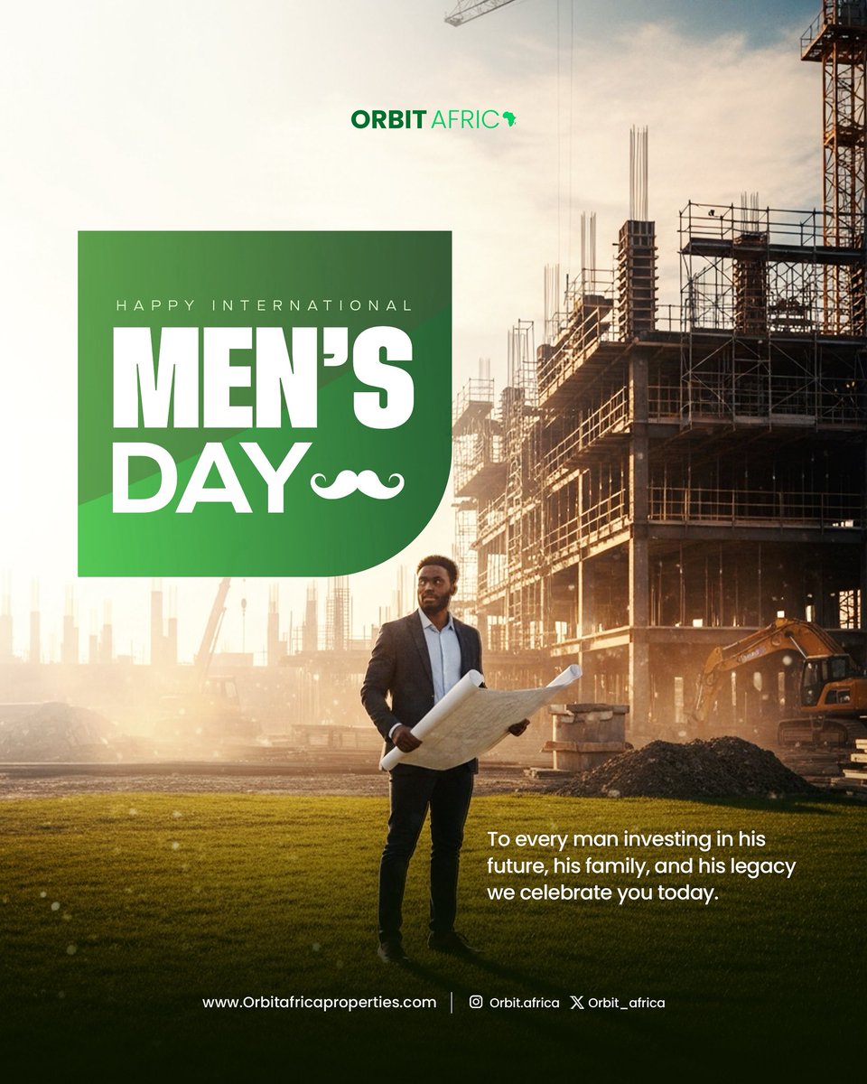 Today, we celebrate the men who dream and build for a better future.

The men who rise every day to create a future their families can stand on.

Men whose sacrifice shape the foundations of tomorrow.

Orbit Africa celebrates you.

Happy International Men’s Day.