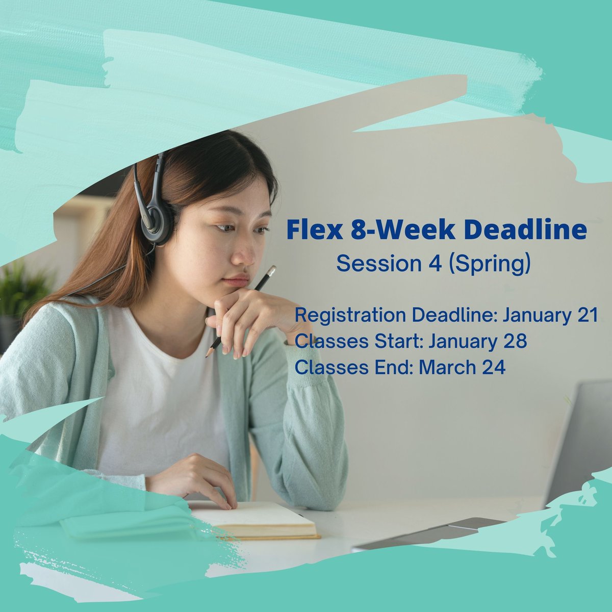 TRECAeducation's tweet image. Registration is now open for TRECA Flex 8-Week Session 4 (Spring) courses. Flex courses allow students to remain with their local school while earning additional credits through TRECA.  Visit treca.org/programs/treca… to register today.