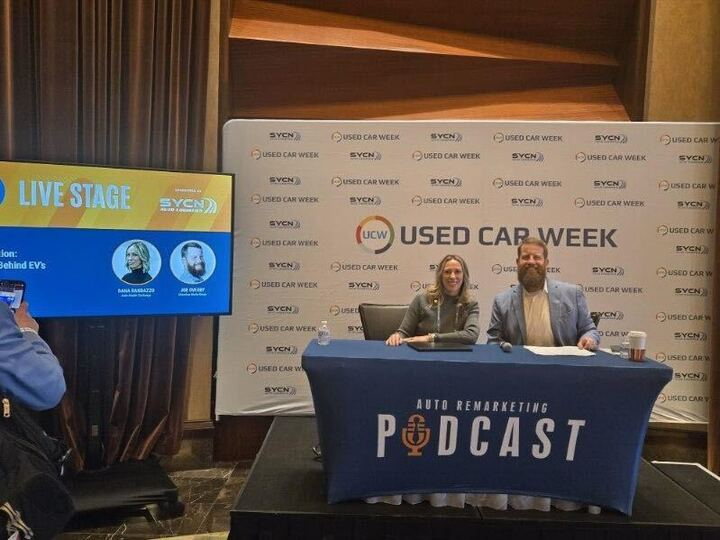 autohaulerx's tweet photo. Yesterday our COO, Dana Randazzo, took the stage at Used Car Week 2025 with Joe Overby to talk about the “Truths Behind EV’s.”

We’re proud to have her lead the conversation on what’s coming next for dealers, carriers, and the broader vehicle logistics ecosystem.

#UsedCarWeek https://t.co/s9hR7RhLU8