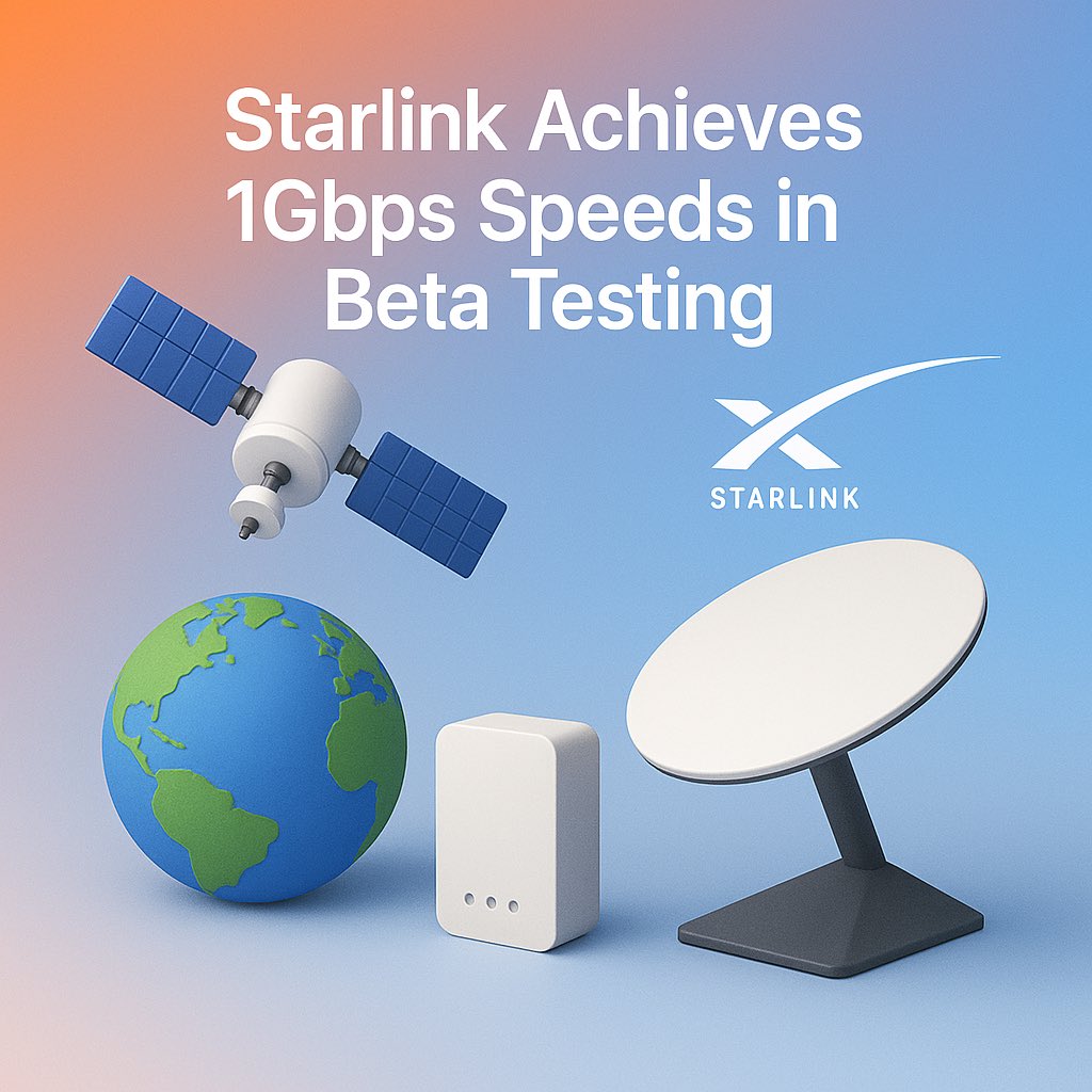 oscarsuiza's tweet image. 🌐 Starlink achieves 1Gbps speeds in beta testing. Rural connectivity gap closing fast. Internet access as a human right getting closer to reality. How will this change your area? #TechNews #Connectivity #Starlink