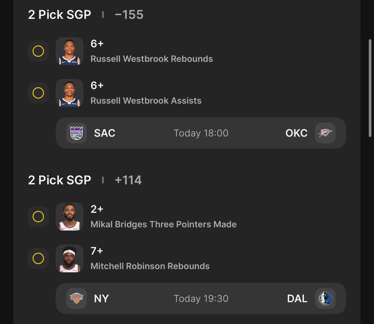 agentcnote's tweet image. NBA action for tonight. Our Loaded Parlay that’s set to hit! I’m using DK’s 50% boost and throwing 50 down to win a G. LFG baby! 💪 #CoryLive