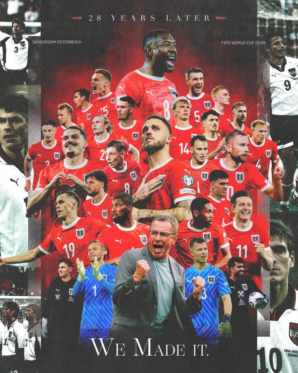 David_Alaba's tweet image. Gemma!!! Proud to be Austrian 🇦🇹❤️ 28 years later….
🔜 @FIFAWorldCup