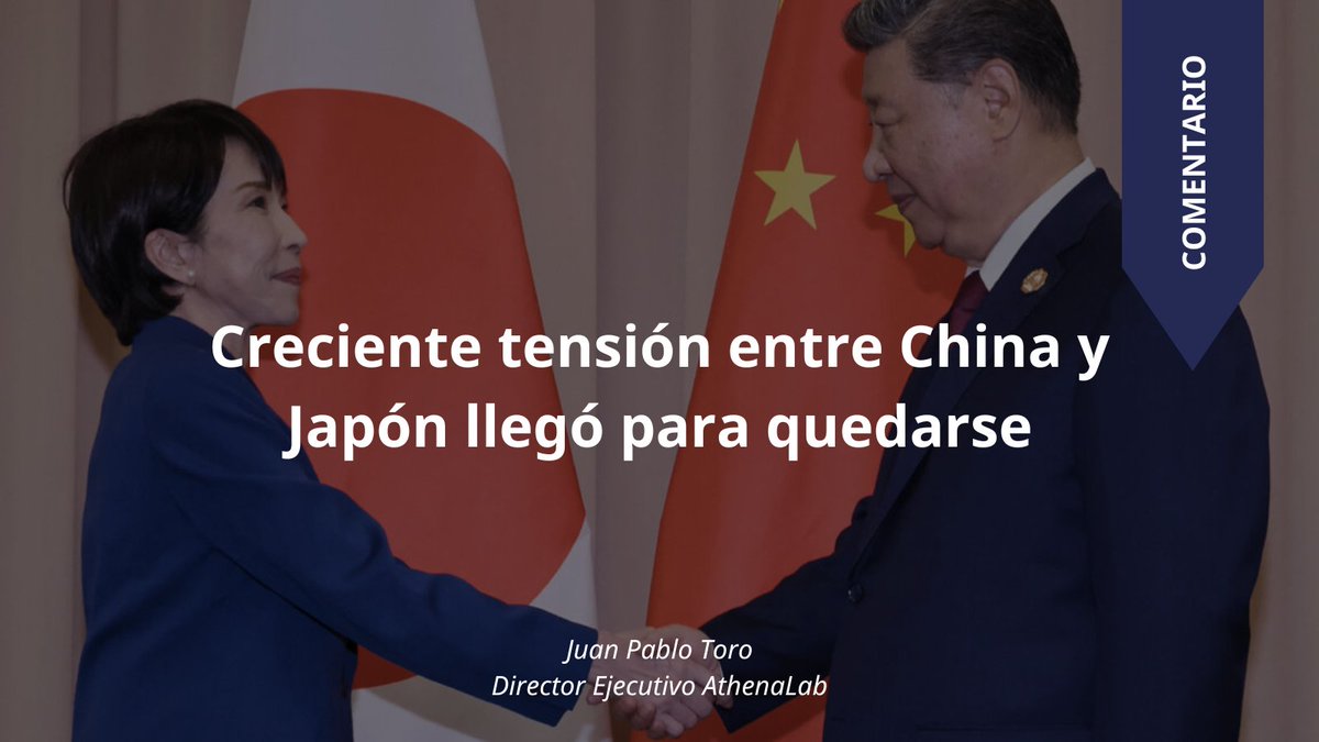 COMENTARIO | "La economía nipona necesita rutas marítimas abiertas y seguras para funcionar y su isla más occidental queda a solo 100 kilómetros de Taiwán, de ahí su preocupación por lo que ahí pueda ocurrir". 💬

El análisis completo de <a href="/JuanPabloToroV/">Juan Pablo Toro V.</a> 👉 athenalab.org/noticias/2025/…