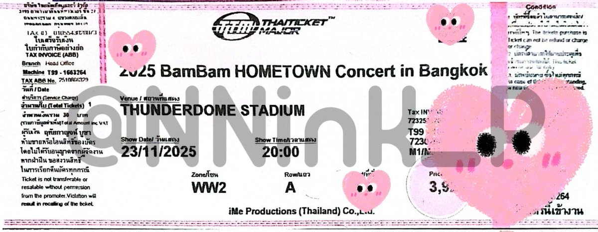 NNinK_P's tweet image. แก้บนค่ะ แจกบัตรคอนน้องแบม 1 ใบ วันที่ 23  โซน ww2 นัดรับหน้าคอนป้องกันเอาไปขายต่อ 
กติกา รีโพสต์ + ❤️ 
สุ่มวันศุกร์ ที่ 21 ใครได้เราจะแท็กหานะคะ 
 #BamBam_Concert_HOMETOWN