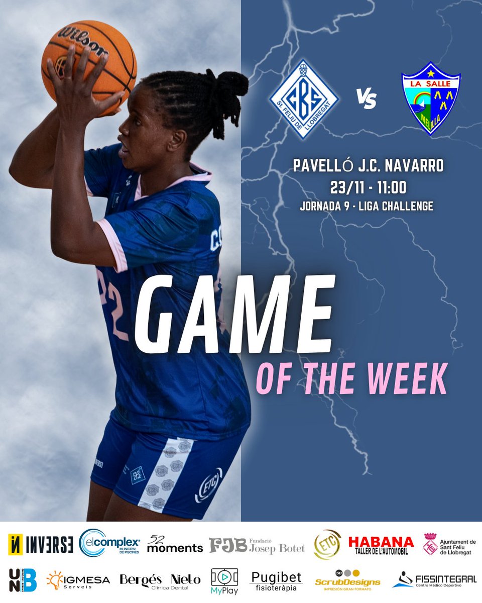 cbsantfeliuenc's tweet image. 🏀 Gran duelo en casa: Liga Femenina Challenge

📅 Diumenge, 23/11
⏰ 11:00h
📍 Pavelló Juan Carlos Navarro
🆚 Melilla CD La Salle

Després d’una setmana sense competició, el nostre equip de Liga Femenina Challenge torna a casa per enfrontar-se al Melilla La Salle. 

#OrgullCBS