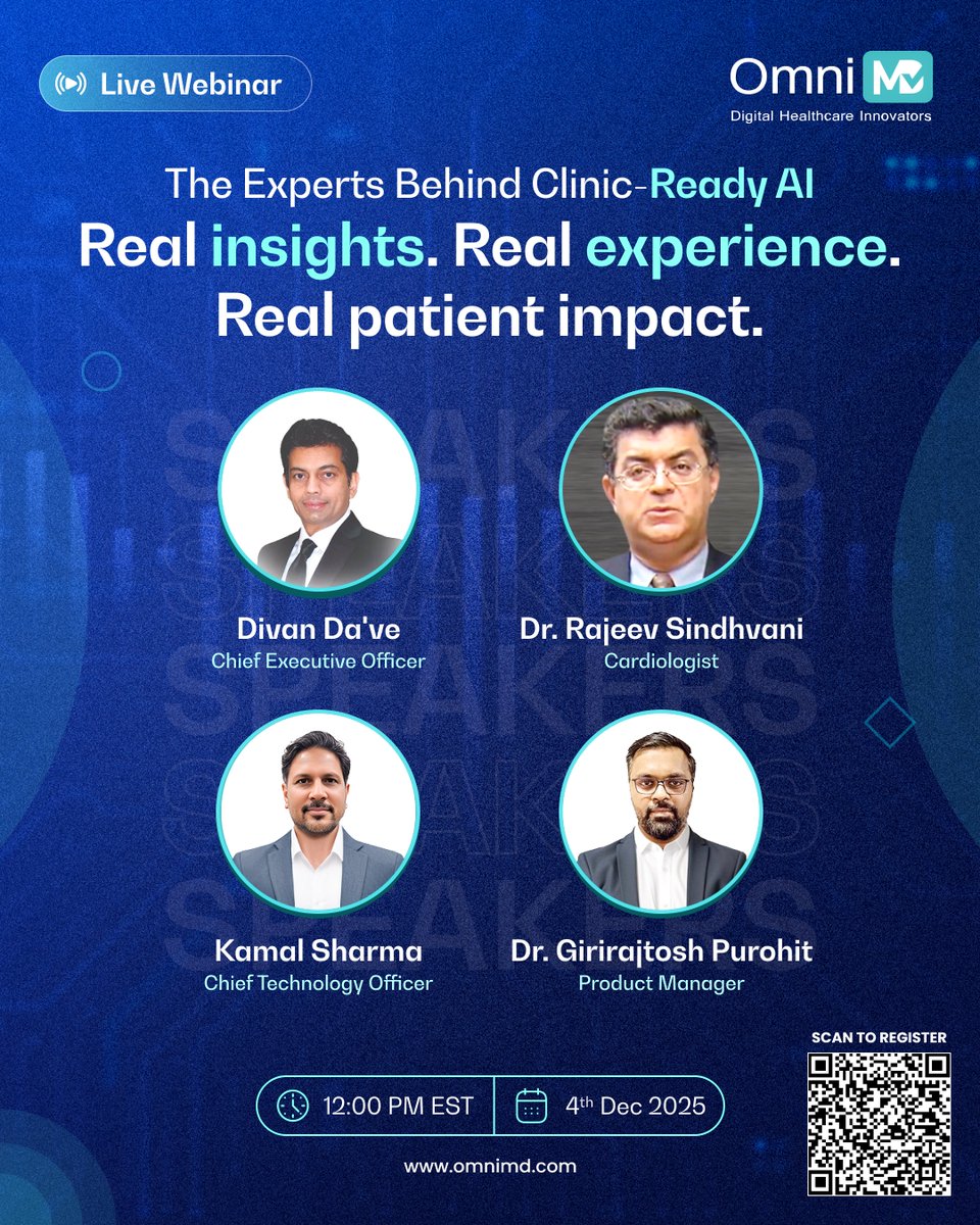omnimd's tweet image. #AI is reshaping #FrontDesk workflows, and clinics need to understand what this shift means for daily operations. 

Join us for a focused session on how #AI is transforming #patientaccess and what leaders should prepare for next. 

Register here: lnkd.in/dKkM5Be8 
#Webinar