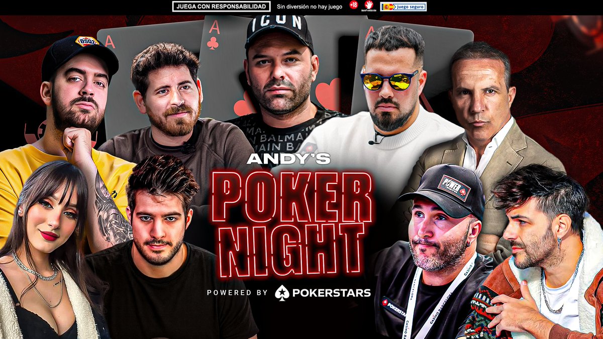 PokerStarsSpain's tweet image. 💥 ¡ESTAMOS EN DIRECTO CON LA ANDYS POKER NIGHT! 💥 

Vente a disfrutar de una noche de poker INCREÍBLE con invitados de auténtica CATEGORÍA ♠️ 🔝 

🔴 psta.rs/YoutubeEnEspan…
🟣 psta.rs/TwitchES
🟢 kick.com/andypsx 

@AndypsxNL @PapoMcArg @NexxuzHD @Elmiillor