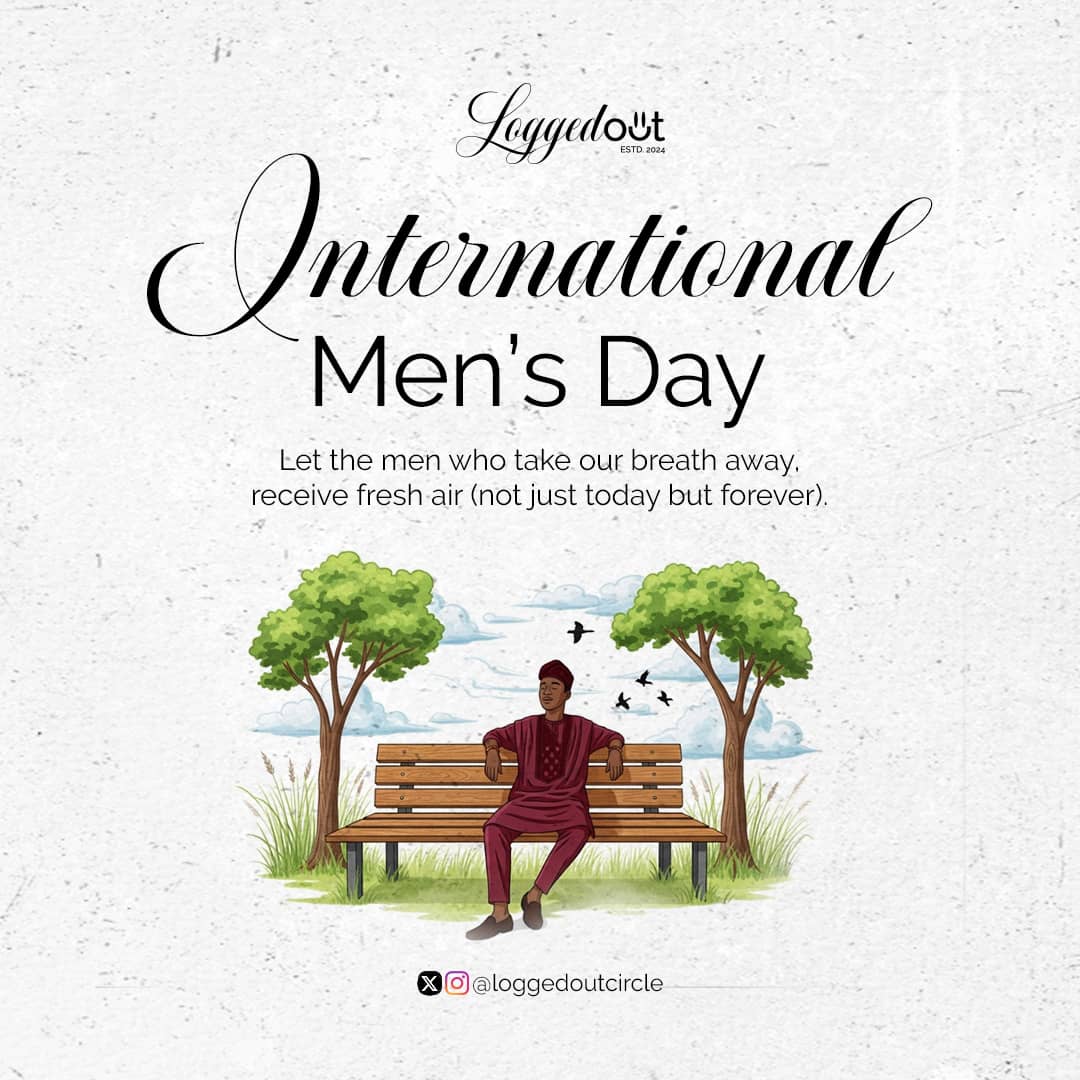 loggedoutcircle's tweet photo. To the men who consistently move mountains with their strength and resilience, #Happyinternationalmensday

You are always on for everyone else, and today, we encourage you to switch off, step outside, and let the only thing you connect with be the fresh air around you. https://t.co/3R5jaTrXOf