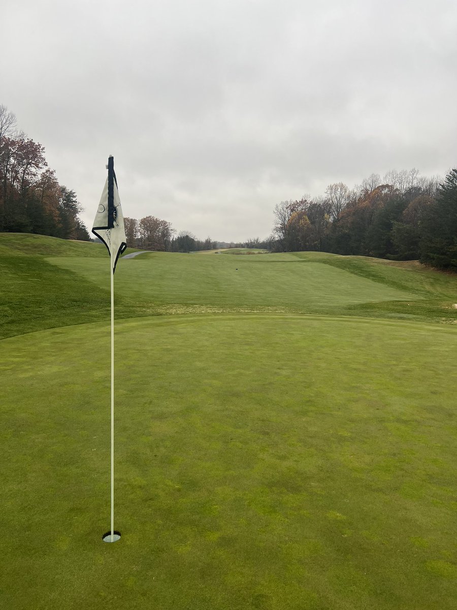 CompassTurfCare's tweet image. Wednesday-  Gloomy start.  1/2 inch of rain overnight.  Rough only cart rule.  All carts on the path around tees and greens.  Driving range mats and practice area open.