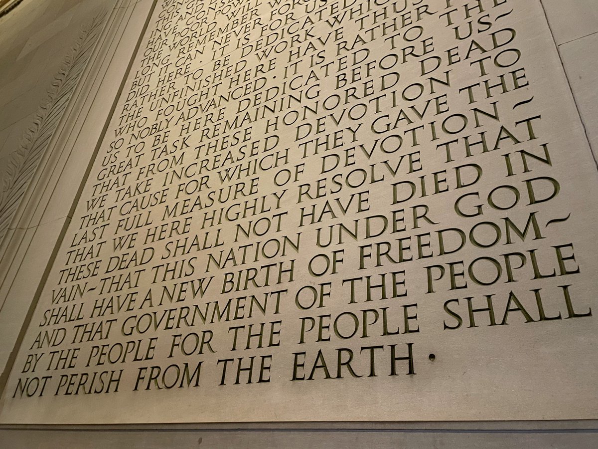 NationalMallNPS's tweet image. Abraham Lincoln delivered his Gettysburg Address 162 years ago today. Carved into the walls of the Lincoln Memorial, the 272 words of remembrance, dedication, and hope helped redefine the Civil War and paid tribute to those soldiers who gave &quot;the last full measure of devotion.&quot;