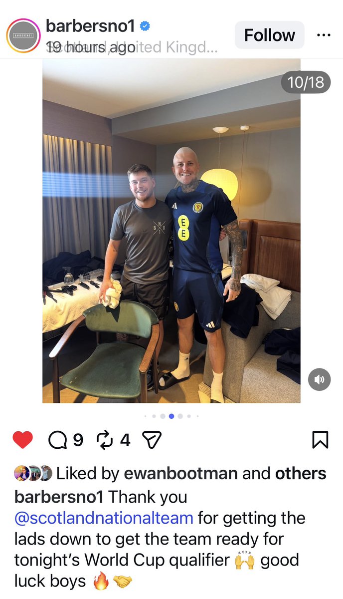 The idea of the squad getting a specialist barbers in for the game just for dykes to get a skinheed.