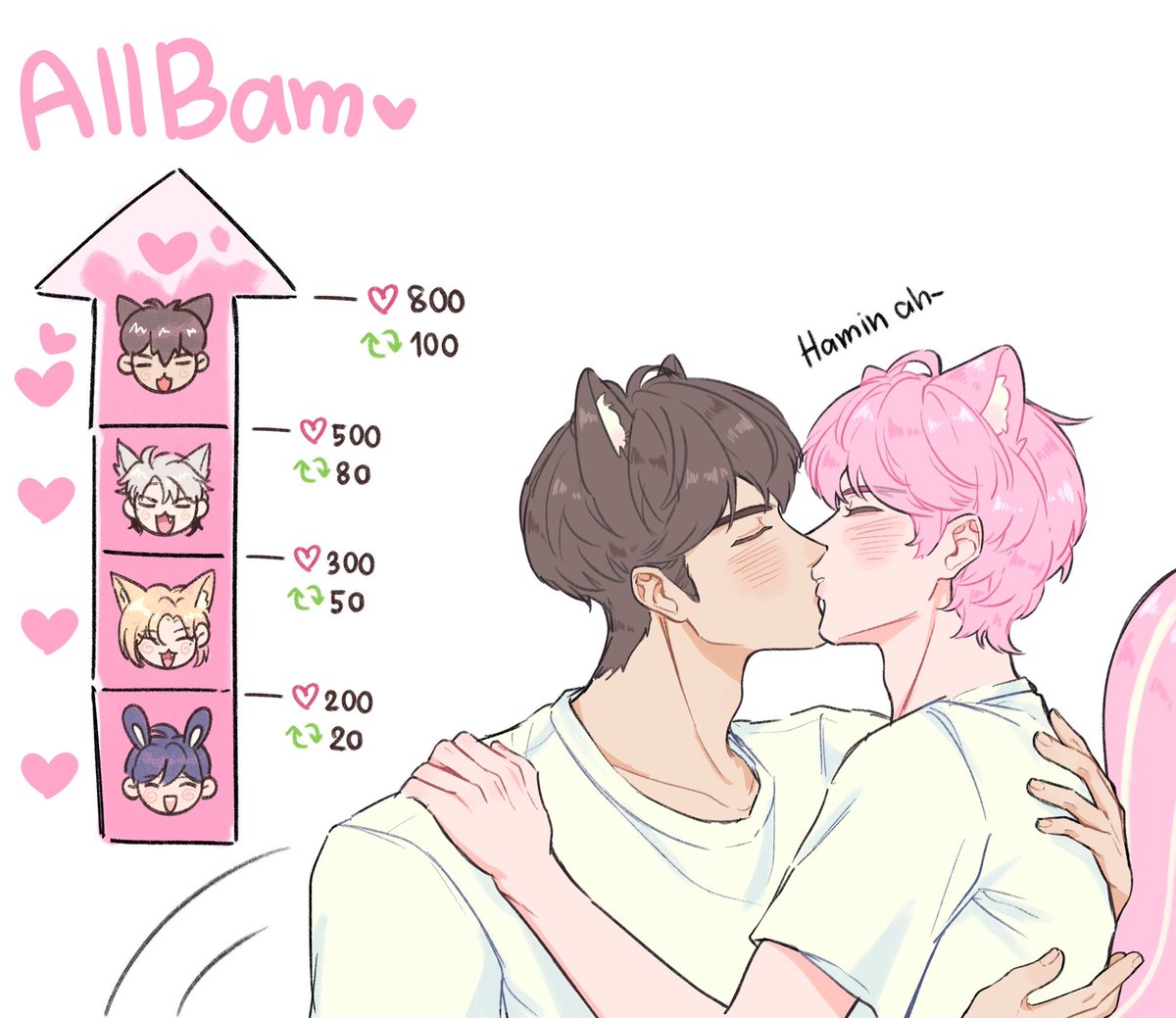 🖤💗 the cat is hungry!!🐈‍⬛
#hambam #함밤