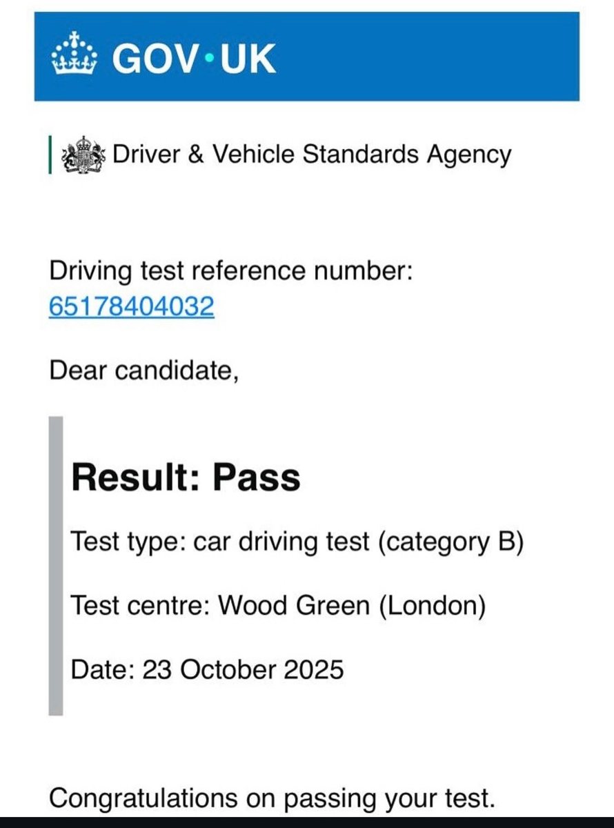 Mikelidriving's tweet photo. Congratulations to Trazi who’s passed his driving test on the 23rd October, which I forgot to post on X 🫠 Trazi passed at 1st attempt at Wood Green test centre 8:30am. 
Great driver, Keep it up. Wishing you safe driving and enjoy your licence 👏🏼🚗 https://t.co/Hv3cbnmxnq