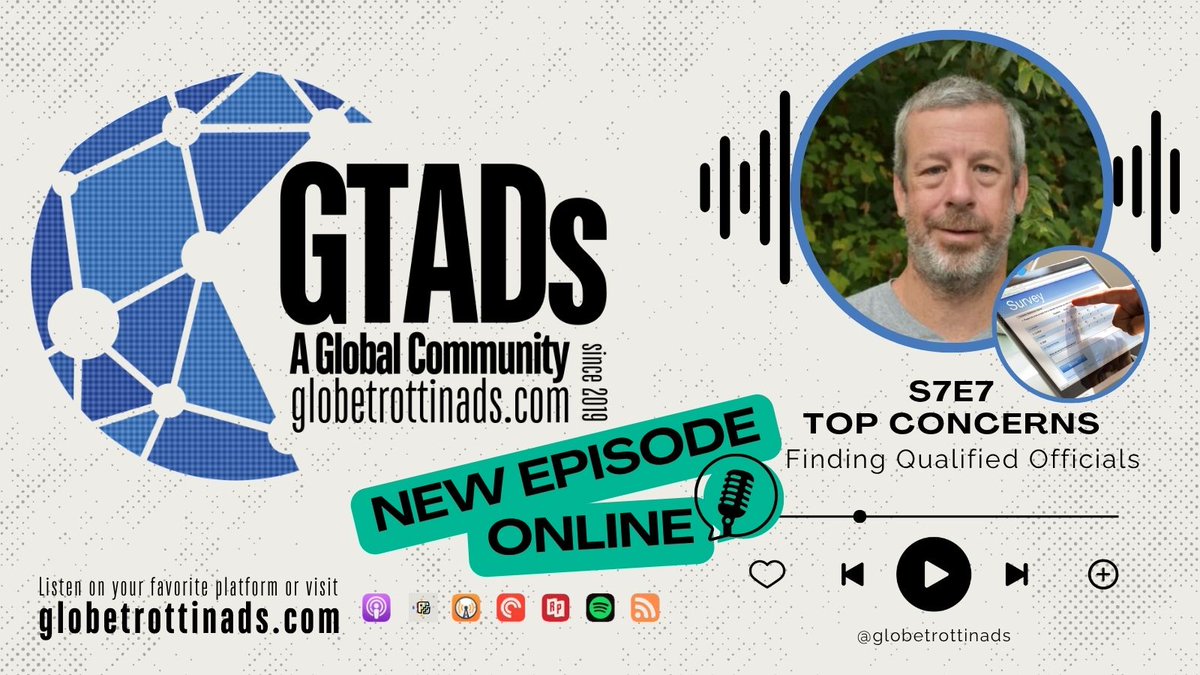 In our fourth 'Top Concerns' #podcast we are talking about officials

Although not at the level as in the US, international ADs are finding it harder and harder to find qualified officials....   shorturl.at/xgGTY

#GlobetrottinADs