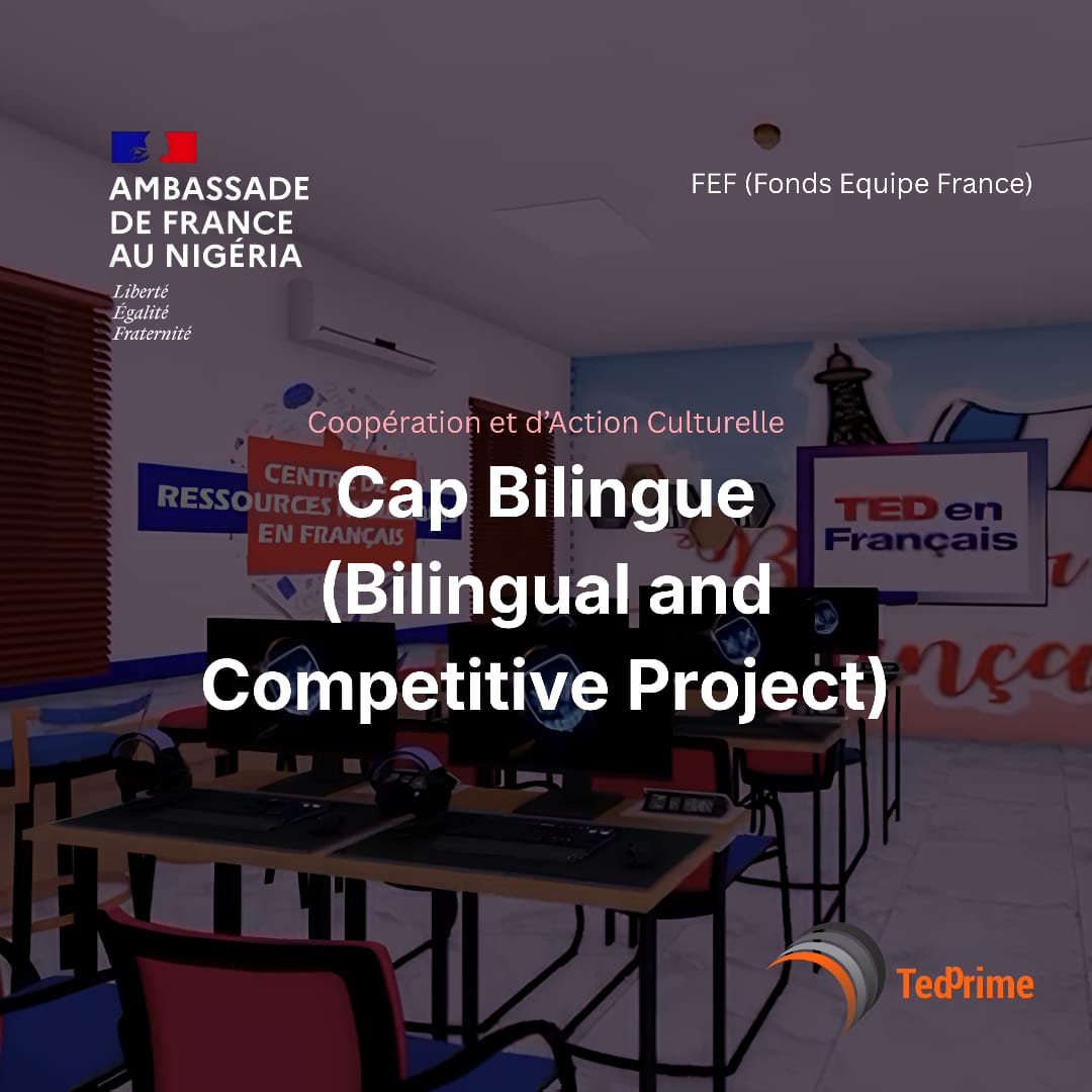 𝗘𝗺𝗯𝗮𝘀𝘀𝘆 𝗼𝗳 𝗙𝗿𝗮𝗻𝗰𝗲 𝗮𝗻𝗱 𝗧𝗲𝗱𝗣𝗿𝗶𝗺𝗲!🇫🇷🇳🇬
TedPrime partners with the Embassy of France <a href="/FranceInNigeria/">Ambassade de France au Nigéria</a> to drive digital skills, bilingual development &amp; capacity-building across 21 institutions.
Grateful to all key stakeholders for the trust. <a href="/MagLosange/">Magaly Losange</a>