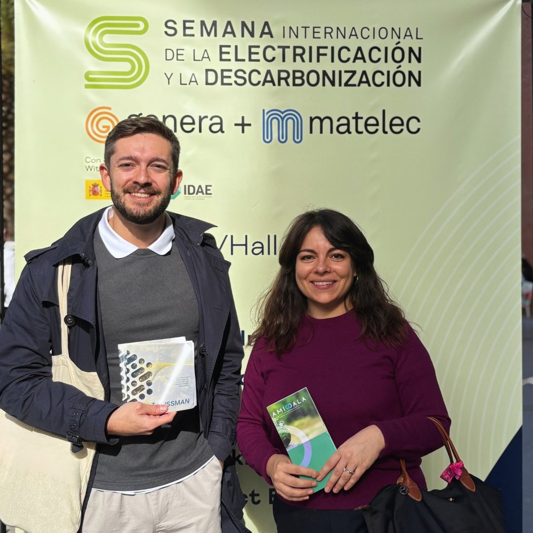 SustainableInnE's tweet image. ⚡Kicking off at the International Week of Electrification and #Decarbonisation, which includes the GENERA and @Matelec_ trade fairs, our Communications Managers,  are spreading the word about the #TALISSMAN and @AmigdalaProjects.
🔗 Learn more: sustainableinnovations.eu/services/

#SIED2025