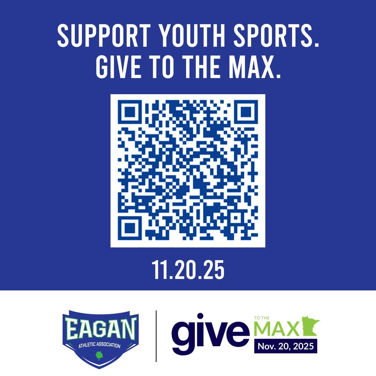EAASports's tweet photo. 🎉 Give to the Max Day is almost here! Thursday, November 20, support EAA and make a difference right here in Minnesota! 

👉  Donate now: https://t.co/Wk34qGtcL4 

❤️  #GTMD25 #EaganAthletics https://t.co/KWZSvFFt3t