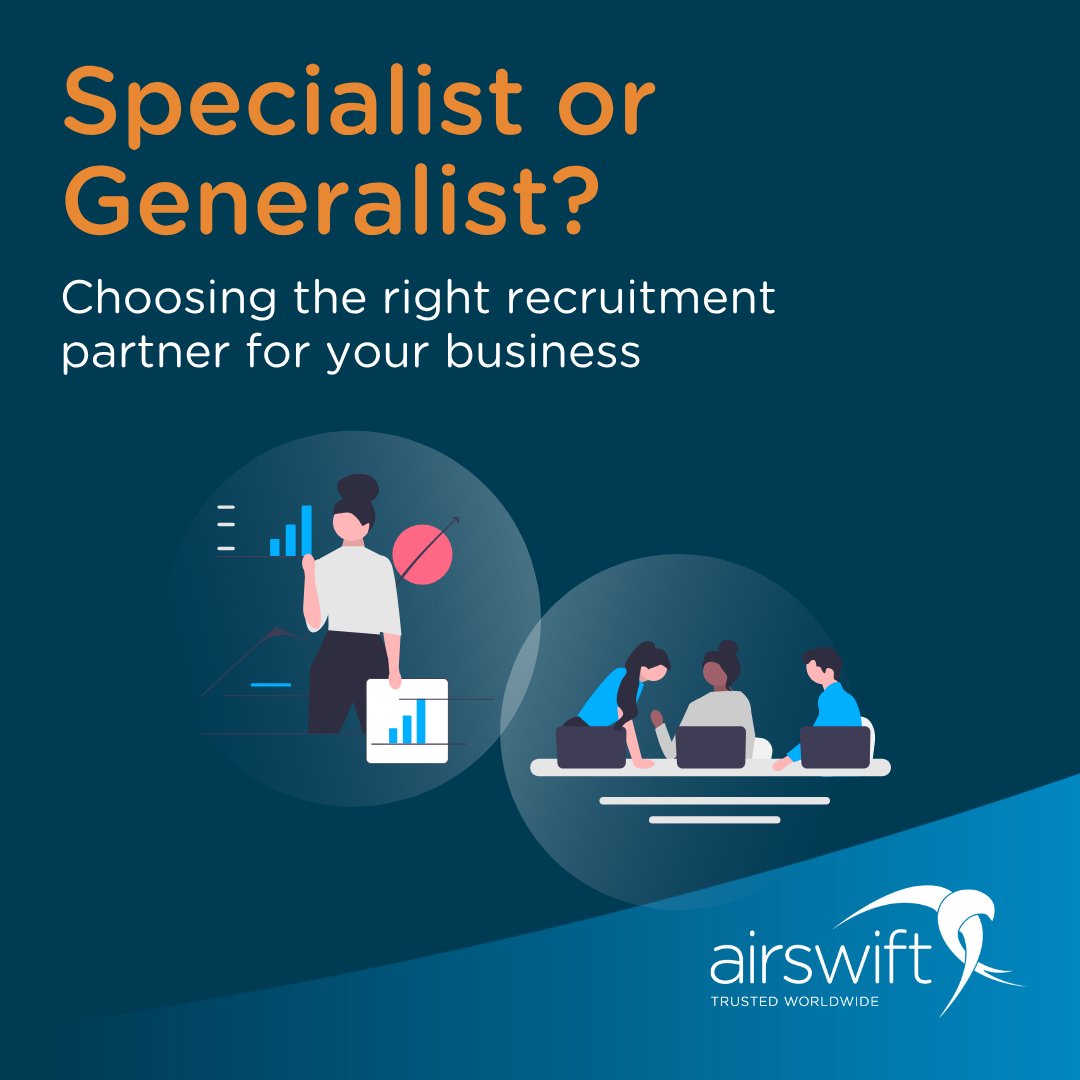 weareairswift's tweet image. When it comes to finding top talent, a question we often see is:
Should I work with a generalist recruiter or a specialist who speaks my industry’s language? Read our blog to help you decide:  hubs.ly/Q03THKrn0

#WeAreAirswift #TalentAcquisition #RecruitmentStrategy