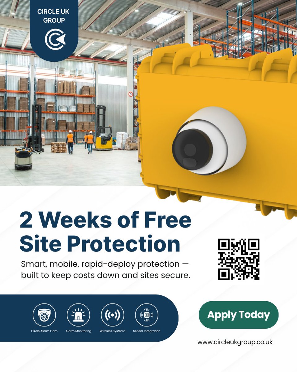CircleUKGroup's tweet image. 🎄 This Season, Your Site Security Is On Us — 2 Weeks Free.
Apply now:
🔗 hubs.ly/Q03TZQ7H0
#CircleAlarms #SiteSecurity #ConstructionSecurity #BusinessProtection #UKBusiness #WinterSecurity