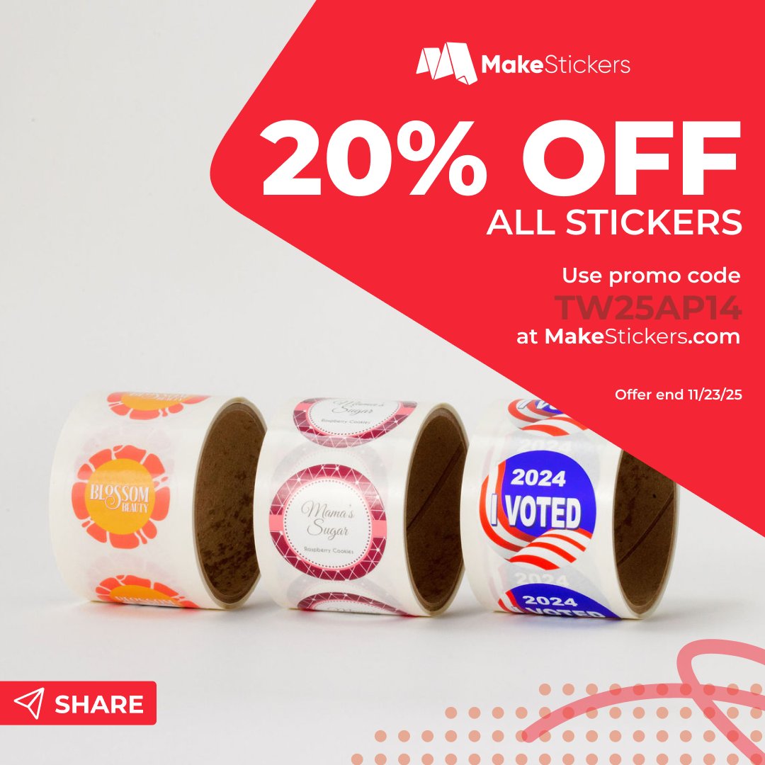 💥 20% OFF ALL ORDERS 💥
Your best designs deserve a deal. 20% off everything now through November 23rd

👉 Use the promo code or click the link to redeem: mkstk.co/111925twdeal

Deal expires 11/23/25 at 11:59PM CT