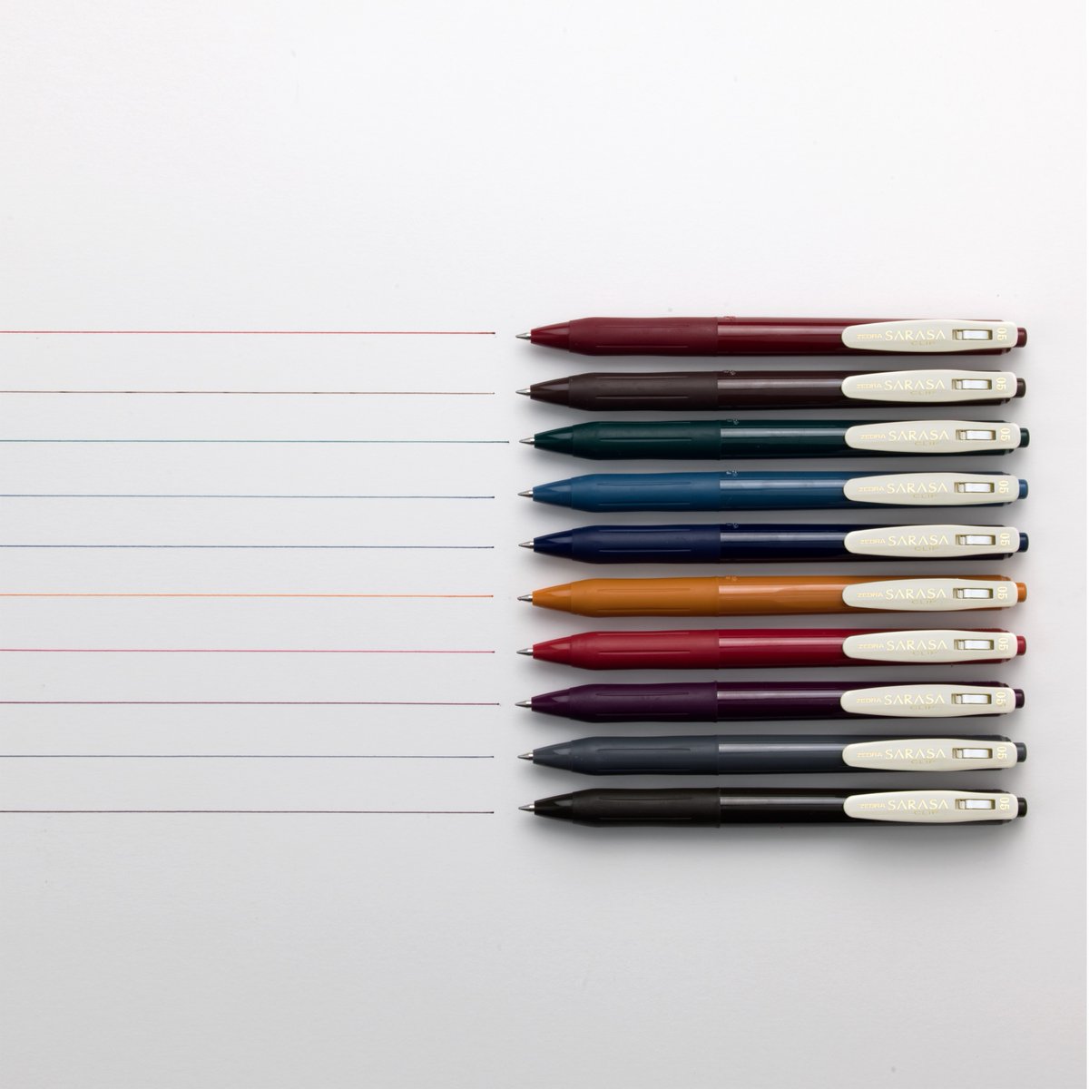 ZebraPenCanada's tweet image. Muted, moody, and magnificent! Which Sarasa Clip Vintage color is calling your name? Every shade is smear-proof and archival quality, exclusively from @zebrapen_canada.

#VintagePalette #SarasaClipFamily #JournalEssentials #PenLover #Handwriting
