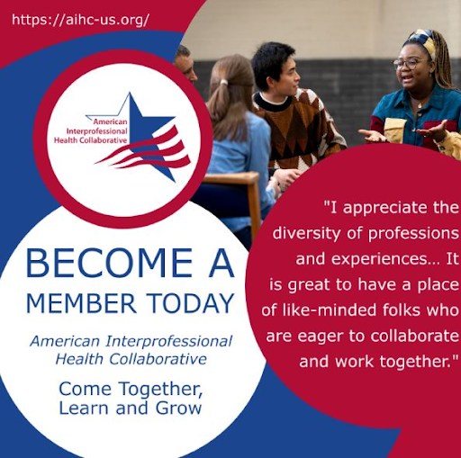 nexusipe's tweet image. Join the #AIHC community now! Connect, collaborate, and grow with peers committed to advancing interprofessional education and care.
🗓️ Membership runs July 2025–June 2026
 Join today: bit.ly/3QHwwGR 
#Interprofessional #IPE #CollaborativeCare #JoinAIHC
