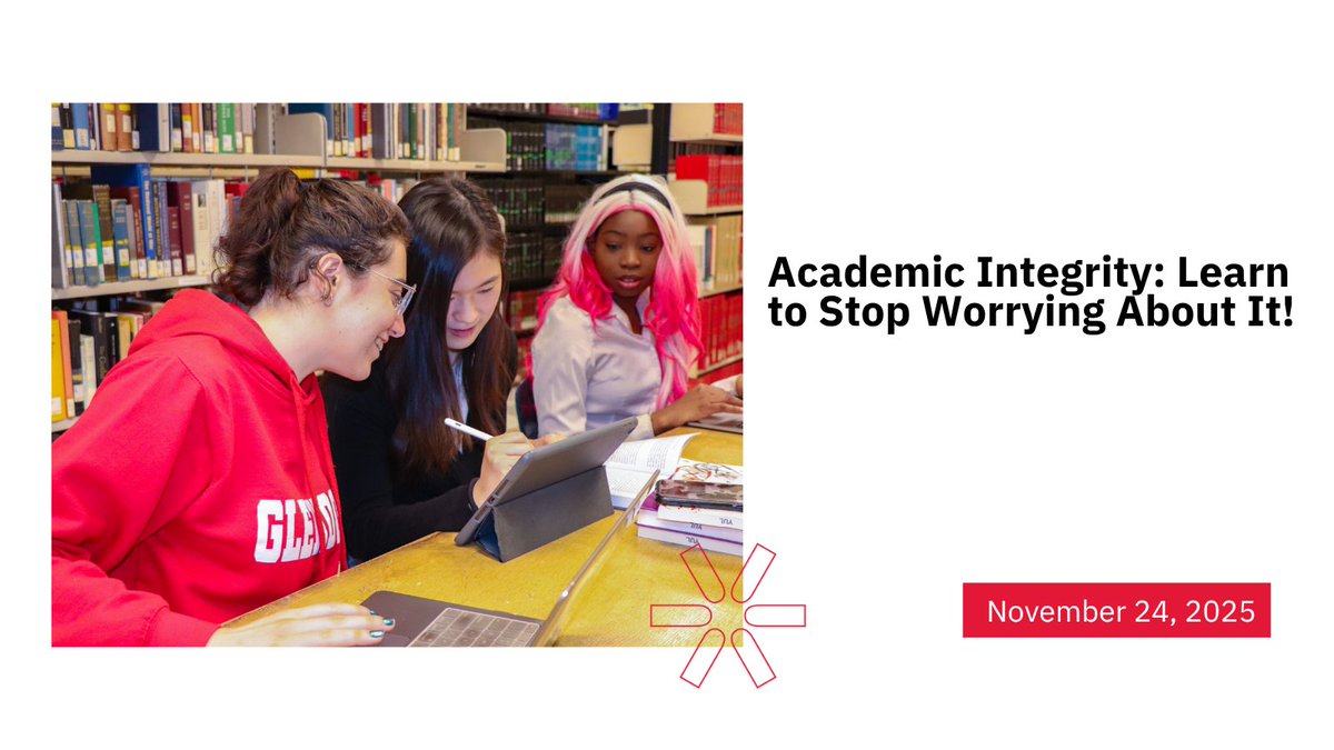 yorkulibraries's tweet image. Join us on November 24 for an interactive, scenario-based workshop that dives into Academic Integrity. You&apos;ll learn how to engage in academic honesty and why it&apos;s important!

Register now: bit.ly/4oKlArx

#YorkU #AcademicIntegrity #LibraryWorkshop