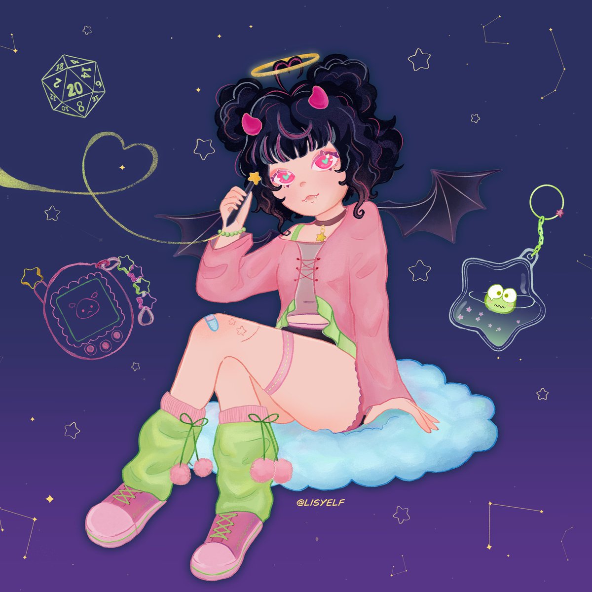 Oie, fiz um desenho de euzinha a demônio da criação, cacareco girl, amante de RPG ⋆𐙚₊˚⊹♡
#illustration #animeartist  #digitalart