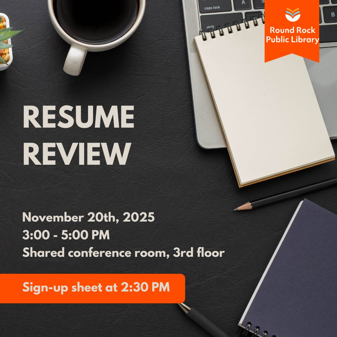 Tomorrow! Ready for a resume glow-up? ✨
⏳FREE 10-15 min review at the 3rd Floor Reference Desk (3-5 p.m.)!
Bring your resume &amp; job listings—we’ll help you shine! 💼💪
Don't miss out!
#MYRRPL