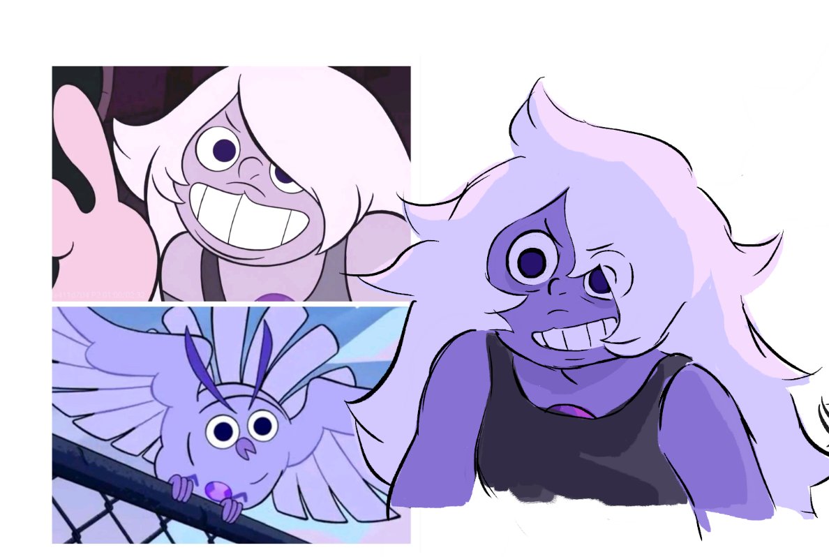 When amethyst tries to scare someone.↓her eyes are SO ROUND
#Amethyst #suamethyst