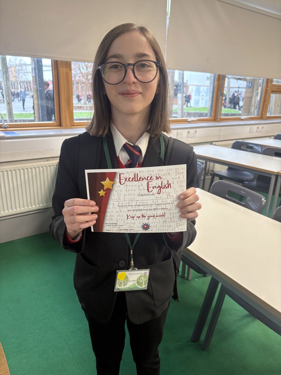 AcklamGrange's tweet image. ✨✍️ Excellence in English ✍️✨

Well done to our students who have received Excellence in English certificates over the past couple of weeks for the amazing work they have been producing and their attitude to learning! 👏