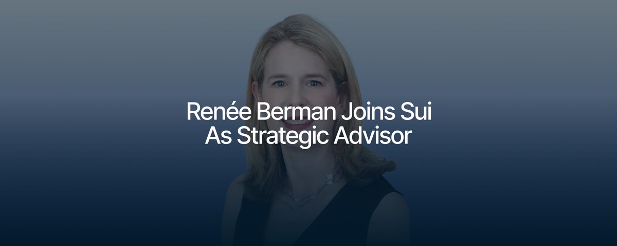 SuiNetwork's tweet image. Renée Berman is joining the Sui Foundation as a Strategic Advisor - bringing experience from DTCC, Broadridge, Goldman Sachs &amp;amp; JPMorgan.

Her work shaping digital asset risk frameworks and institutional blockchain adoption will help accelerate Sui’s capital markets strategy.

A…