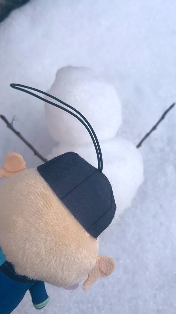 ldssbqq's tweet image. 鏑木、今年初雪だるまだよ。

今年初雪だるま、鏑木だよ。

さむいね。

 #つぶやきろこ