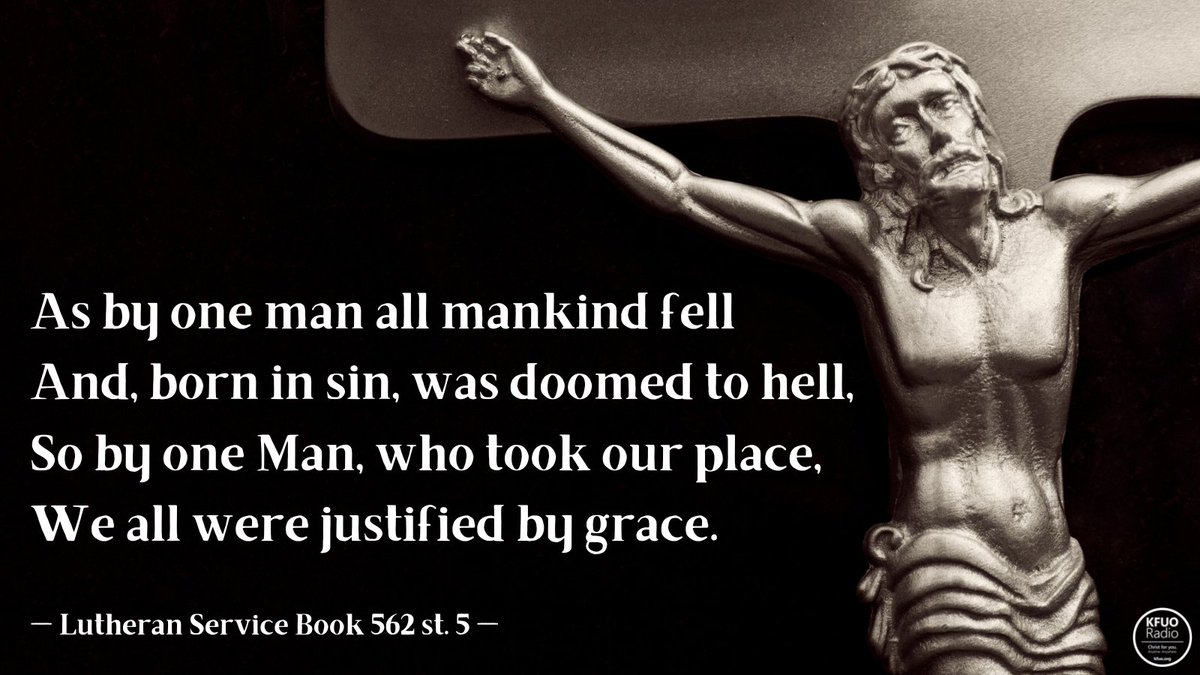 KFUOradio's tweet image. Christ Jesus took on our sin and redeemed us in His death! Hear Christ for you at kfuo.org.