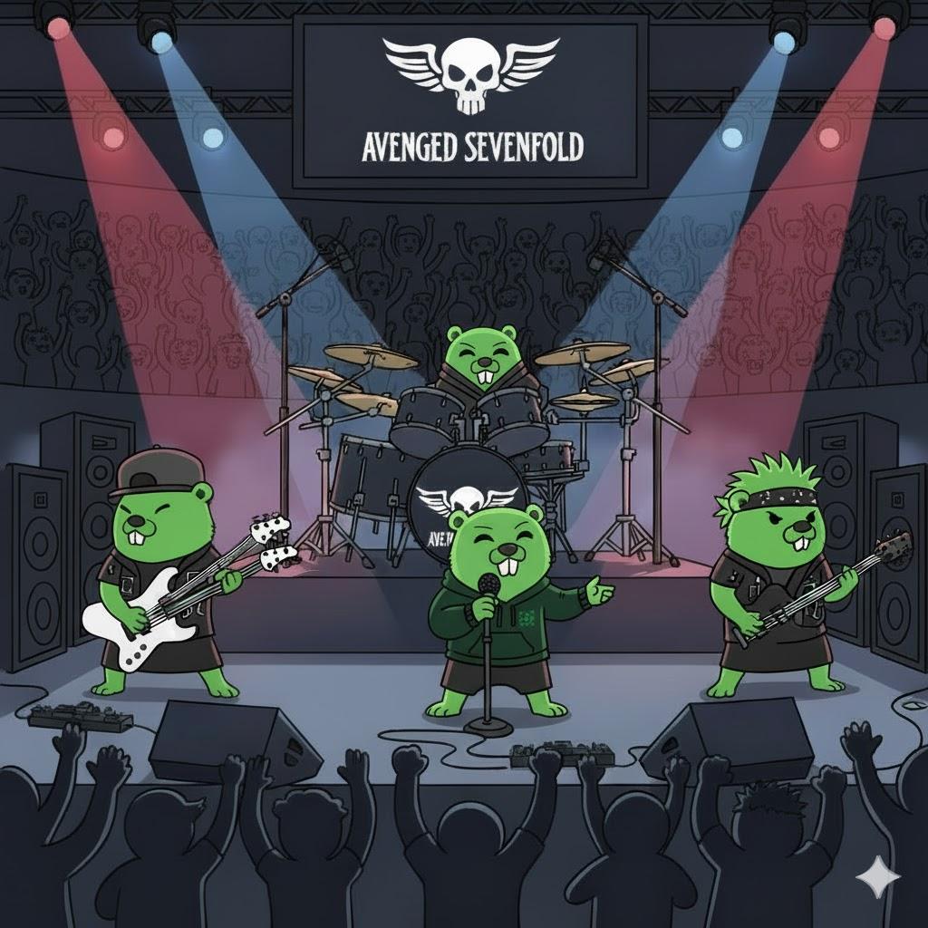 JordiA13's tweet image. Check out this @gopher_ai version of @TheOfficialA7X! 🐹🤘
Matt Shadows, Synyster Gates, Zacky Vengeance, Johnny Christ, and The Rev (RIP) transformed into the most metal Gopher band in the world! 🎤🎸🥁
What do you think? Do they deserve to be the new mascot? 😅 #a7x #gopher