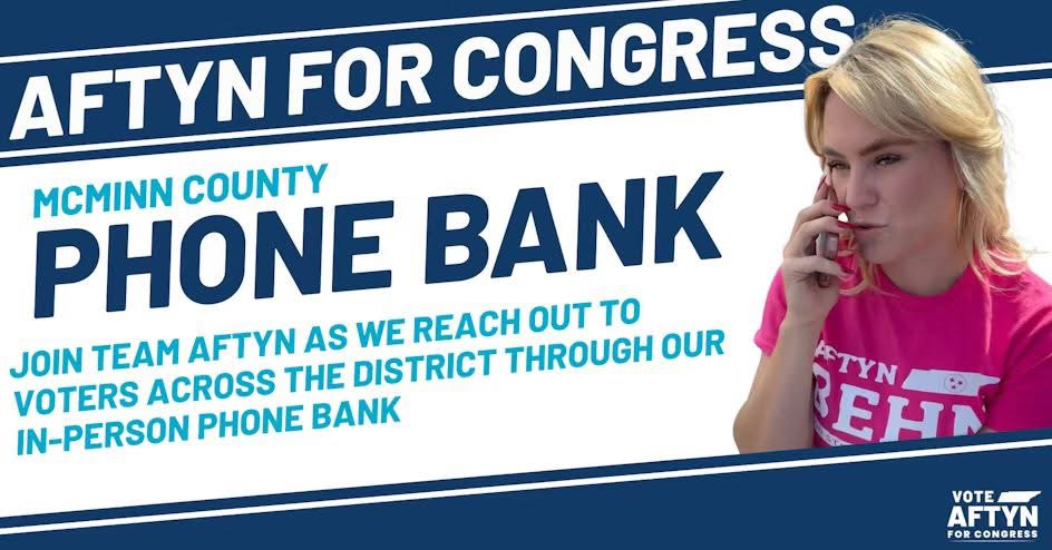 Help elect Aftyn Behn to the US House and flip a seat! Join us for our phone bank on this Thursday! Shifts at 4 pm and 6:30 pm. RSVP here: loom.ly/YNrqWgE