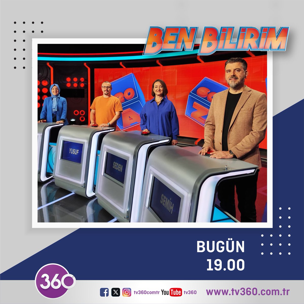 tv360comtr's tweet image. &quot;Ben Bilirim&quot; diyorsanız, ekran başına! 🎉

Eğlence ve bilgi dolu bir serüvene hazır olun! 👩‍👩‍👦Hafta içi her akşam 19.00&apos;da Alper Ateş ile bilgi dolu, eğlenceye doyacağınız anlar sizleri bekliyor. Kaçırmayın!📺

#Yarışma #Program #AlperAteş #BenBilirim #tv360