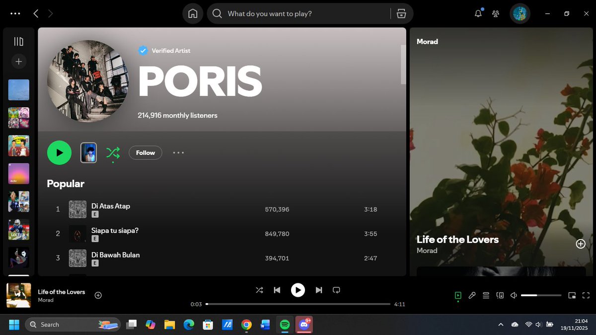 itznoo__'s tweet image. gegara postingan ini gw jd penasaran berapa monthly listenersnya soalnya dulu seinget gw terakhir liat di 10k-an. ternyata udah 200k lebih anjrit