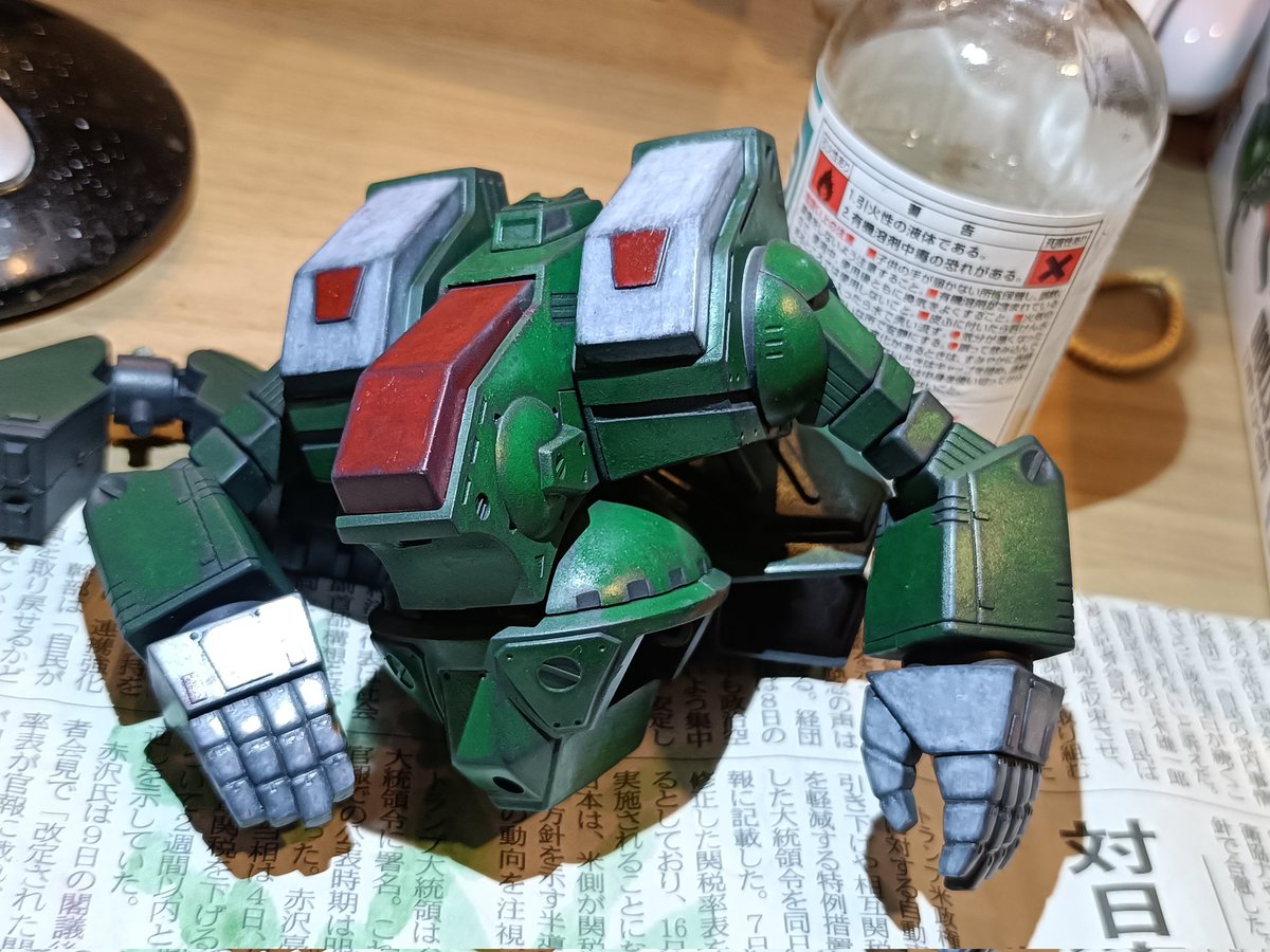 v1m30Sxi1jPSP6K's tweet image. 筆をポンポンしてたら筆が劣化してきました。いや逆にポンポンに適した筆に進化してるかな、TB2号は以前同じ筆でポンポンせずに作りました。
#筆塗り