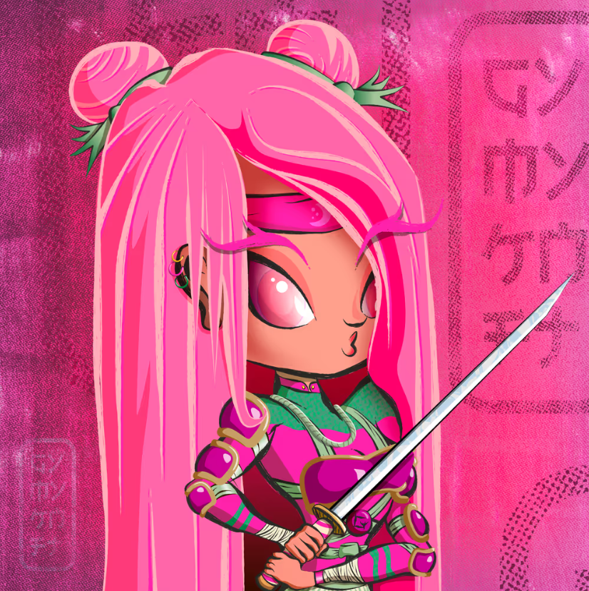 nft_sampo's tweet image. Wahey!! 

I got my amaamamazing @GYMYKNFT Custom!! Sooo pink! 
Love it! 

Two of the best people in the #NFTCOMMUNITY!
opensea.io/fr/item/polygo…