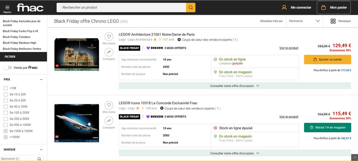 Allez hop des promotions sur les LEGO à la FNAC 
tidd.ly/483U0OD

#LEGO #blackfriday #promo